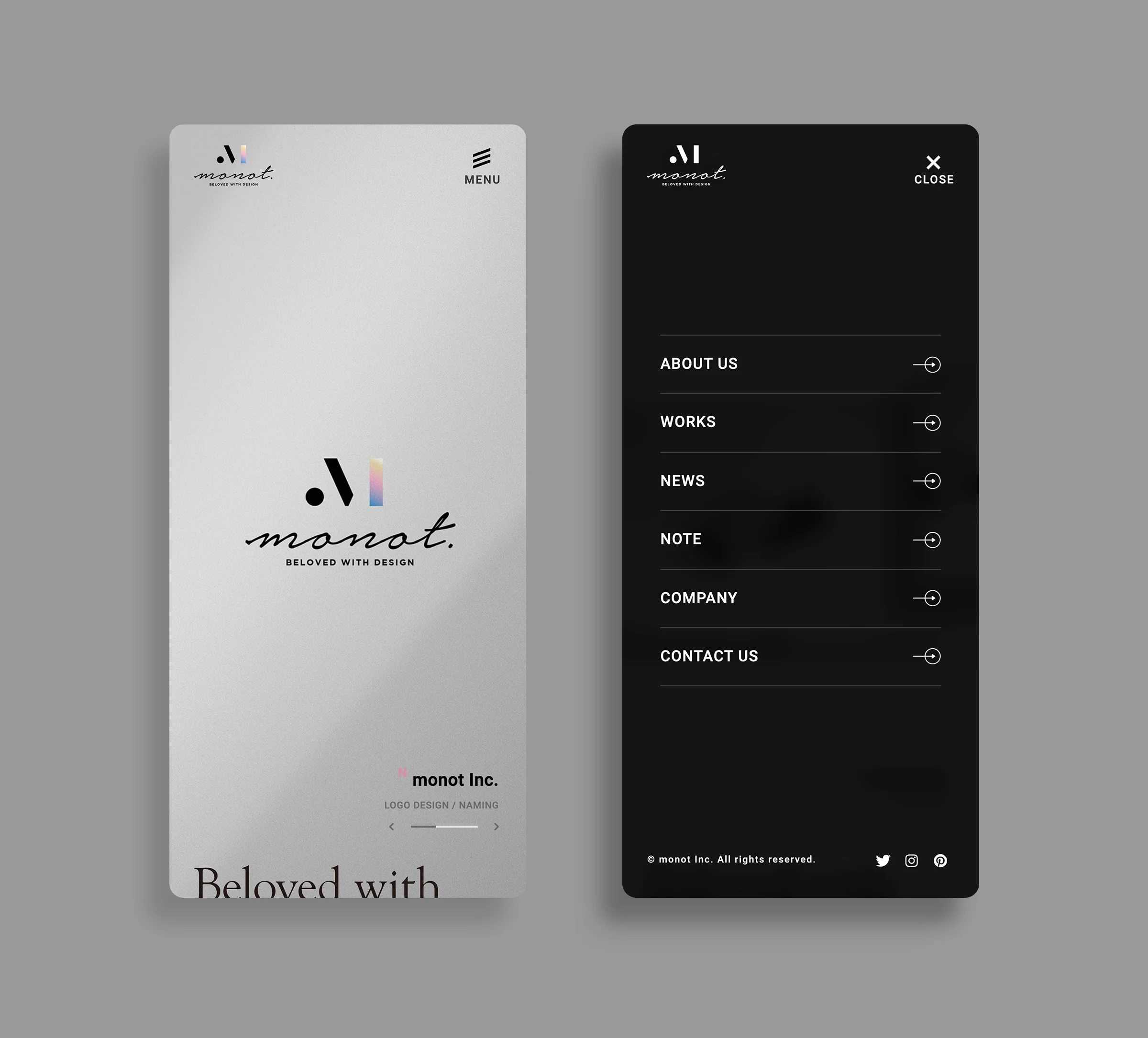 monot Inc. ウェブサイト製作